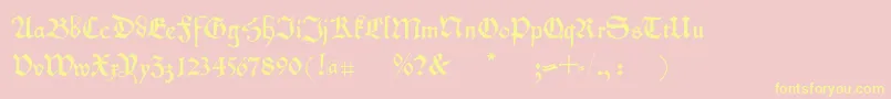 Kleinschwabach Font – Yellow Fonts on Pink Background