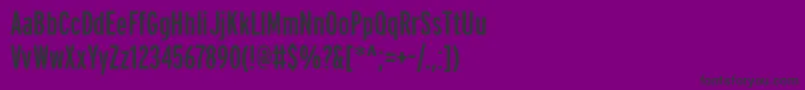 フォントPftransitcompressedBold – 紫の背景に黒い文字