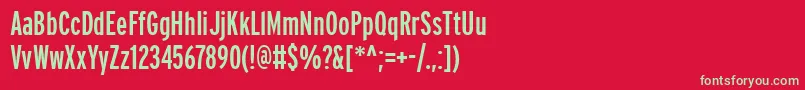 fuente PftransitcompressedBold – Fuentes Verdes Sobre Fondo Rojo