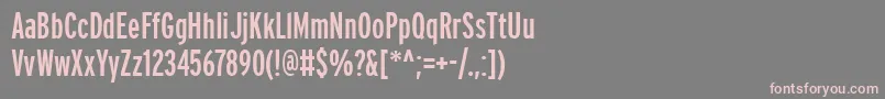 フォントPftransitcompressedBold – 灰色の背景にピンクのフォント