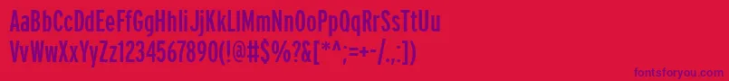 PftransitcompressedBold Font – Purple Fonts on Red Background