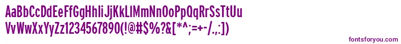 PftransitcompressedBold Font – Purple Fonts on White Background