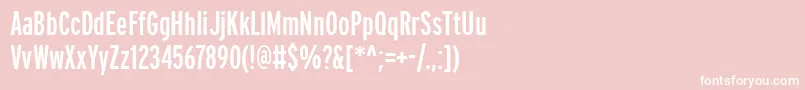 PftransitcompressedBold Font – White Fonts on Pink Background