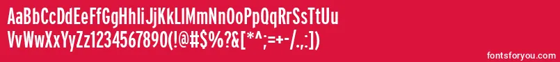 PftransitcompressedBold Font – White Fonts on Red Background