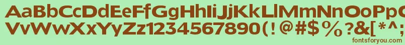 Doradoheadline Font – Brown Fonts on Green Background