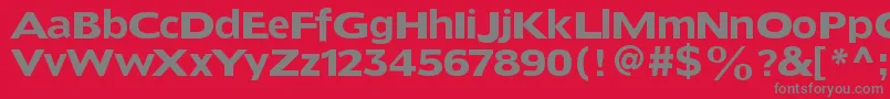 Doradoheadline-fontti – harmaat kirjasimet punaisella taustalla