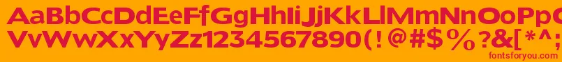 Doradoheadline Font – Red Fonts on Orange Background