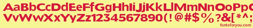 Doradoheadline Font – Red Fonts on Yellow Background