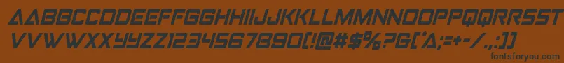 Strikefightercondital Font – Black Fonts on Brown Background