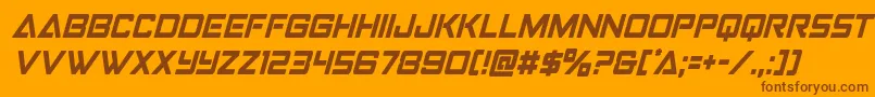 Strikefightercondital Font – Brown Fonts on Orange Background