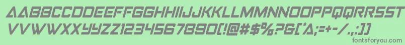 Strikefightercondital Font – Gray Fonts on Green Background