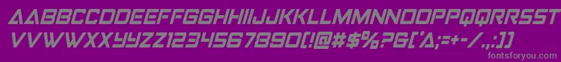 Strikefightercondital Font – Gray Fonts on Purple Background