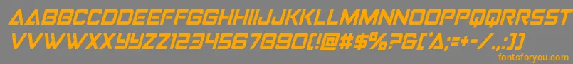 Strikefightercondital Font – Orange Fonts on Gray Background