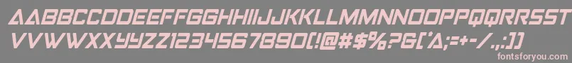 Strikefightercondital Font – Pink Fonts on Gray Background