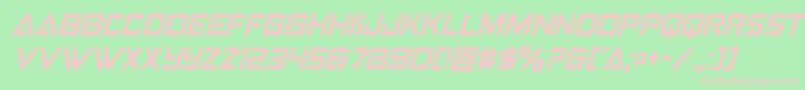 Strikefightercondital Font – Pink Fonts on Green Background