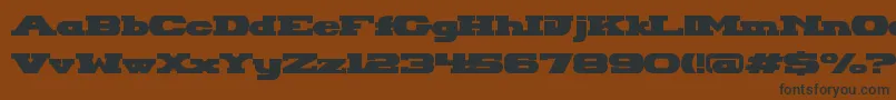 HackneyBlockRegular Font – Black Fonts on Brown Background