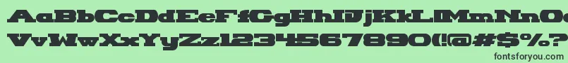HackneyBlockRegular Font – Black Fonts on Green Background