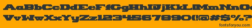 HackneyBlockRegular Font – Black Fonts on Orange Background
