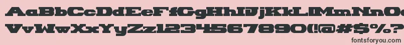 HackneyBlockRegular Font – Black Fonts on Pink Background