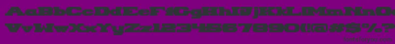 HackneyBlockRegular Font – Black Fonts on Purple Background