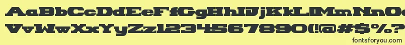 HackneyBlockRegular Font – Black Fonts on Yellow Background