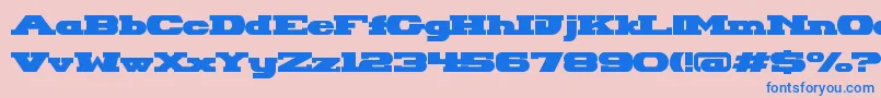 HackneyBlockRegular Font – Blue Fonts on Pink Background