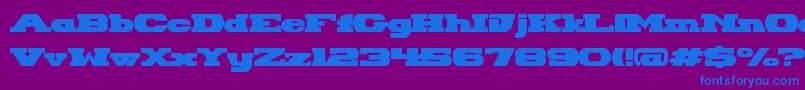 HackneyBlockRegular Font – Blue Fonts on Purple Background