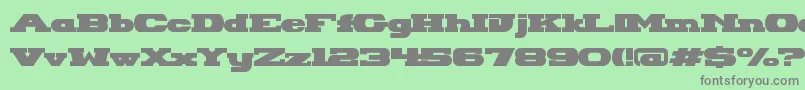 HackneyBlockRegular Font – Gray Fonts on Green Background