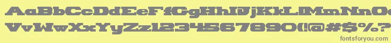HackneyBlockRegular Font – Gray Fonts on Yellow Background