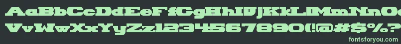 フォントHackneyBlockRegular – 黒い背景に緑の文字