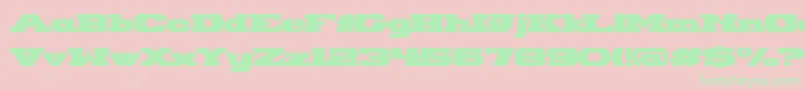 HackneyBlockRegular Font – Green Fonts on Pink Background