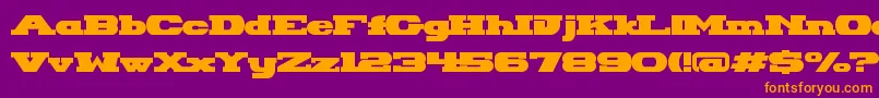 HackneyBlockRegular Font – Orange Fonts on Purple Background