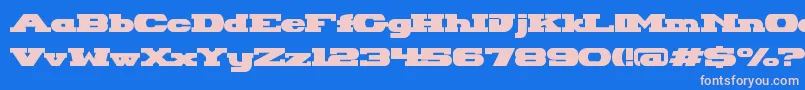 HackneyBlockRegular Font – Pink Fonts on Blue Background