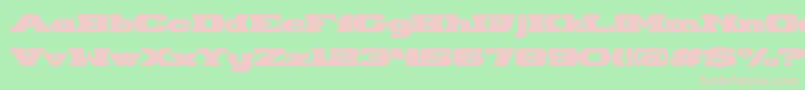 HackneyBlockRegular Font – Pink Fonts on Green Background