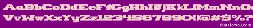 HackneyBlockRegular Font – Pink Fonts on Purple Background