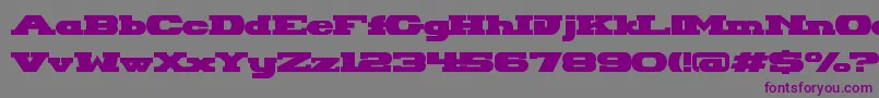 HackneyBlockRegular Font – Purple Fonts on Gray Background