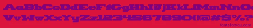 HackneyBlockRegular Font – Purple Fonts on Red Background