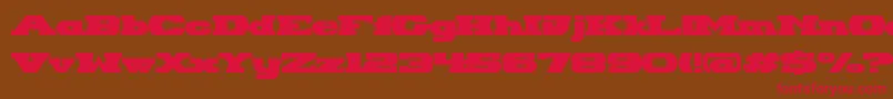 HackneyBlockRegular Font – Red Fonts on Brown Background