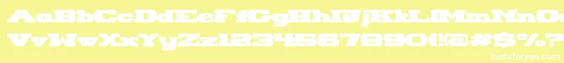 Police HackneyBlockRegular – polices blanches sur fond jaune