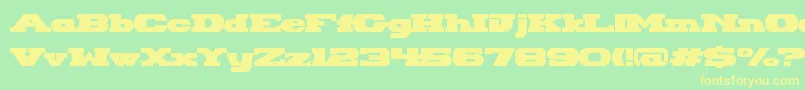 HackneyBlockRegular Font – Yellow Fonts on Green Background