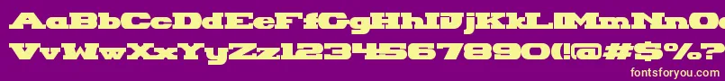 HackneyBlockRegular Font – Yellow Fonts on Purple Background