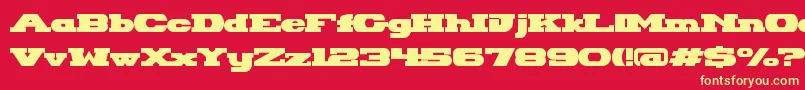 HackneyBlockRegular Font – Yellow Fonts on Red Background