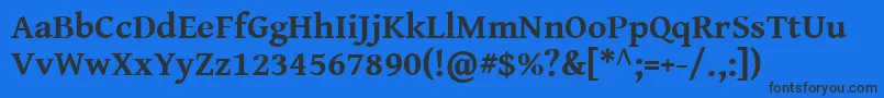 GentiumBookBasicBold Font – Black Fonts on Blue Background