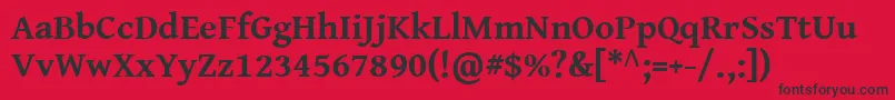 GentiumBookBasicBold Font – Black Fonts on Red Background