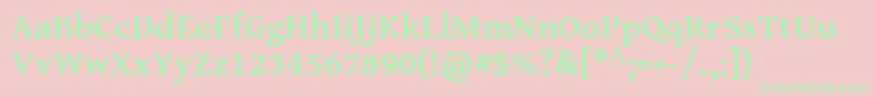 GentiumBookBasicBold Font – Green Fonts on Pink Background