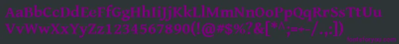 Шрифт GentiumBookBasicBold – фиолетовые шрифты на чёрном фоне
