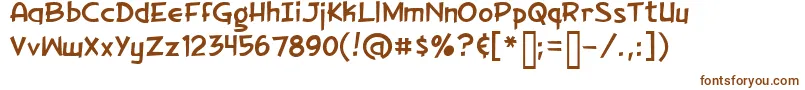 Gm-fontti – ruskeat fontit valkoisella taustalla