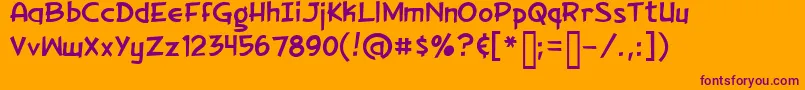 Gm Font – Purple Fonts on Orange Background