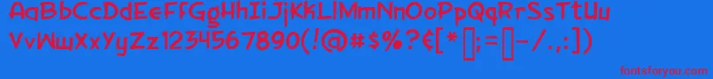 Gm Font – Red Fonts on Blue Background