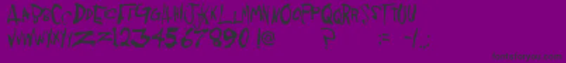 KornnetTooIt Font – Black Fonts on Purple Background